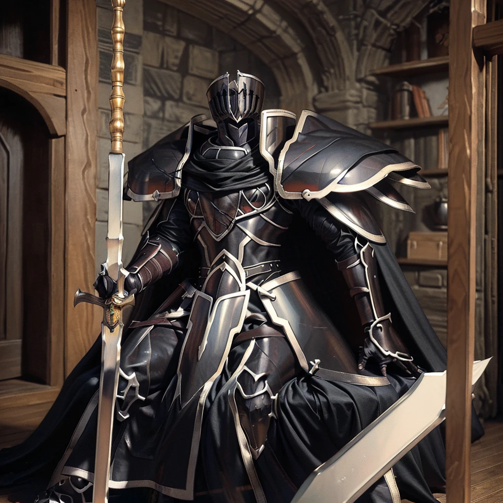 (masterpiece, best quality, detailed:1.2)
BlackKnight_fe,
Armor,
Cape,
Helmet,
Sword,rd,
shield,
The cloak is black on both sides,
The inside of the arm also wears armor,
polished armor,
attack the enemy,
Change brown parts to black,
sitting on the throne