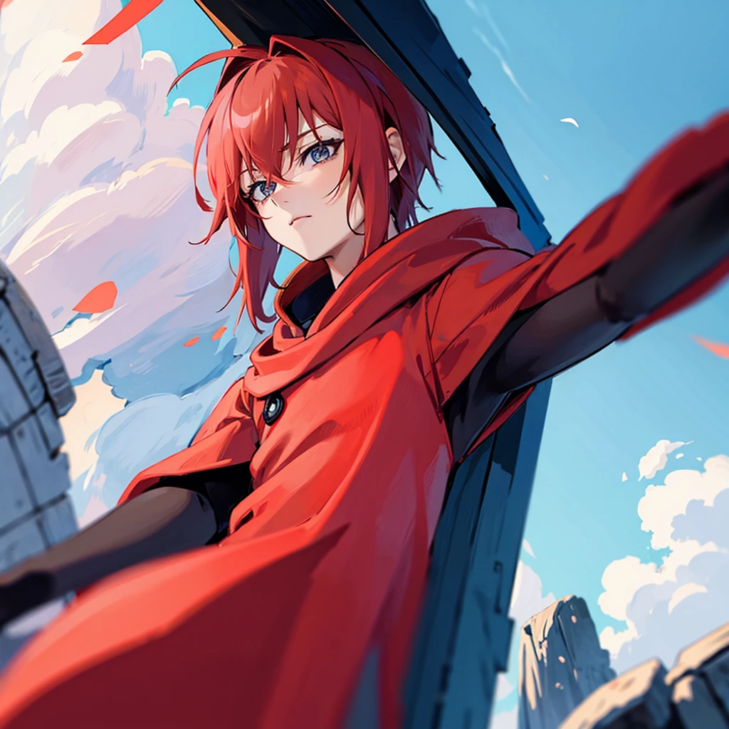 anime boy red hair