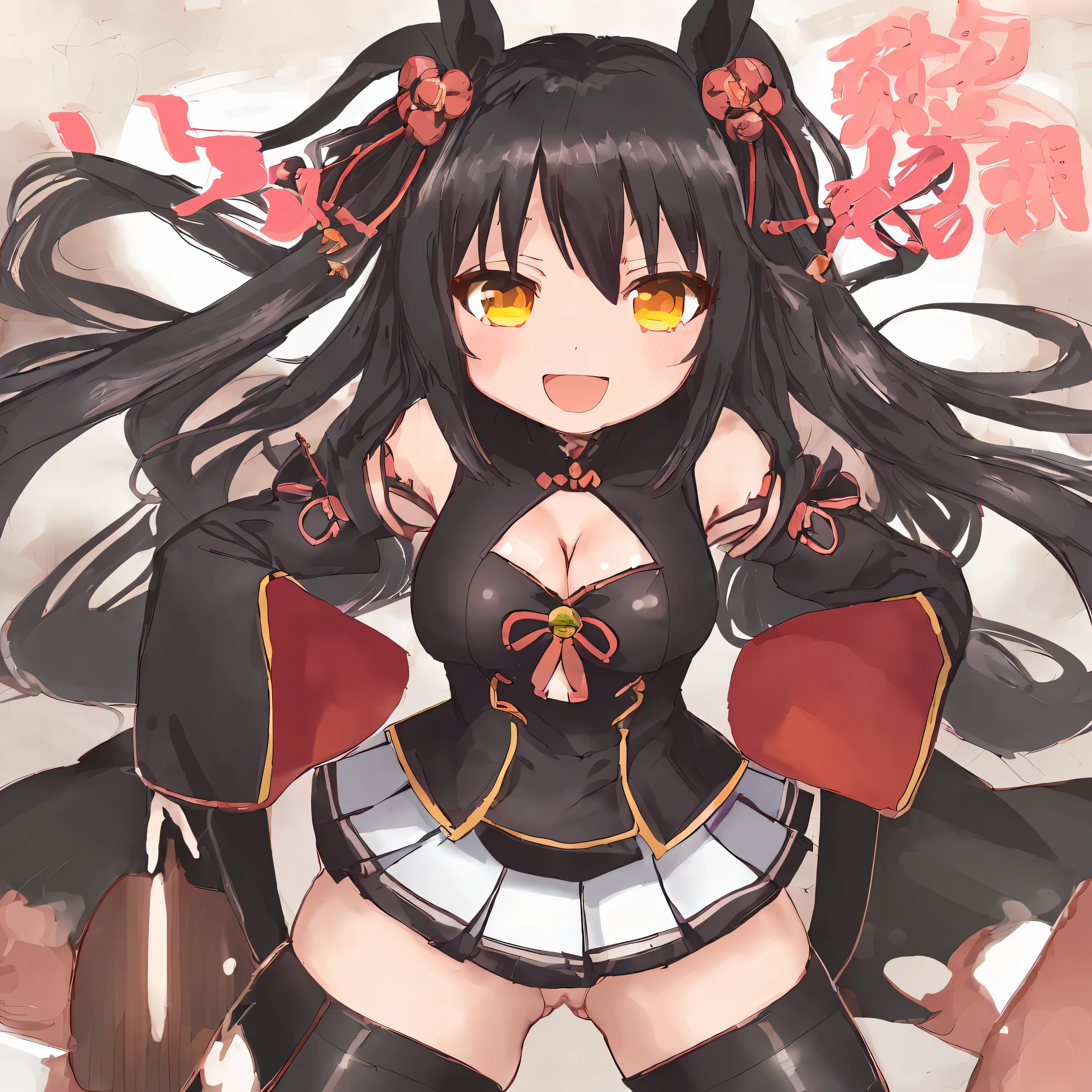 kitasan black (umamusume),
(best quality:1.3), RAW photo, 1 girl,
(super fine illustration:1.2),(masterpiece, 8k), (best quality, high quality:1.4), perfect anatomy, hyper detailed, ultra detailed,
(curvy:1.2),
hair ribbon, hair ornament, fingerless gloves, yellow gloves, japanese clothes, long sleeves, wide sleeves, detached sleeves, bare shoulders, clothing cutout, cleavage cutout, kouhaku nawa, brown skirt, pleated skirt, zettai ryouiki, black thighhighs, (smile, open mouth:1.2), looking at viewer,muster bating
,vagina,((Drop from vagina))