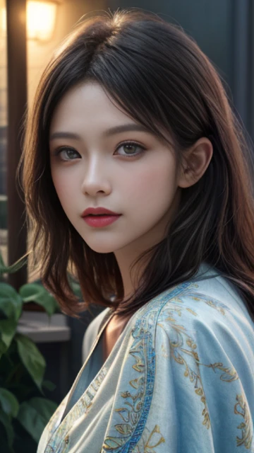 (8k, masterpiece, best quality), ultra-detailed, detailed beautiful round eyes, beautifully detailed face, high quality, high resolution, 1 girl, medium breast, (Devine cloth:1.5), nighttime, night garden background, (LOOKING AT VIEWER:1.3), (female focus:0.886) SUPER TEXTURE, UNREAL ENGINE RENDER, PHYSICALLY-BASED RENDERING, ULTRA HIGHT DEFINITION, 16K, 1080P.realistic, photorealistic, masterpiece, beautiful, (masterpiece, best quality, highres:1.2), (photorealistic:1.2), (intricate and beautiful:1.2), (detailed light:1.2), (soft lighting, side lighting, reflected light), (colorful, dynamic angle), fashion photography, light passing through hair, (perfect skin), natural lighting,
