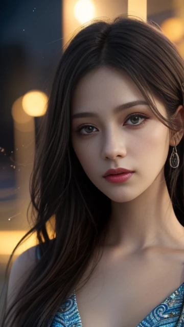 (8k, masterpiece, best quality), ultra-detailed, detailed beautiful round eyes, beautifully detailed face, high quality, high resolution, 1 girl, medium breast, (Devine cloth:1.5), nighttime, night garden background, (LOOKING AT VIEWER:1.3), (female focus:0.886) SUPER TEXTURE, UNREAL ENGINE RENDER, PHYSICALLY-BASED RENDERING, ULTRA HIGHT DEFINITION, 16K, 1080P.realistic, photorealistic, masterpiece, beautiful, (masterpiece, best quality, highres:1.2), (photorealistic:1.2), (intricate and beautiful:1.2), (detailed light:1.2), (soft lighting, side lighting, reflected light), (colorful, dynamic angle), fashion photography, light passing through hair, (perfect skin), natural lighting,