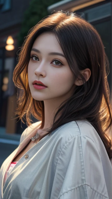 (8k, masterpiece, best quality), ultra-detailed, detailed beautiful round eyes, beautifully detailed face, high quality, high resolution, 1 girl, medium breast, (Devine cloth:1.5), nighttime, night garden background, SUPER TEXTURE, UNREAL ENGINE RENDER, PHYSICALLY-BASED RENDERING, ULTRA HIGHT DEFINITION, 16K, 1080P.realistic, photorealistic, masterpiece, beautiful, (masterpiece, best quality, highres:1.2), (photorealistic:1.2), (intricate and beautiful:1.2), (detailed light:1.2), (soft lighting, side lighting, reflected light), (colorful, dynamic angle), fashion photography, light passing through hair, (perfect skin), natural lighting,
