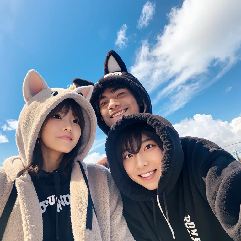 Furry, Furry woman, duo, Furry male, kemono, hoodie