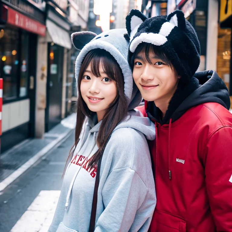 Furry, Furry woman, duo, Furry male, kemono, hoodie
