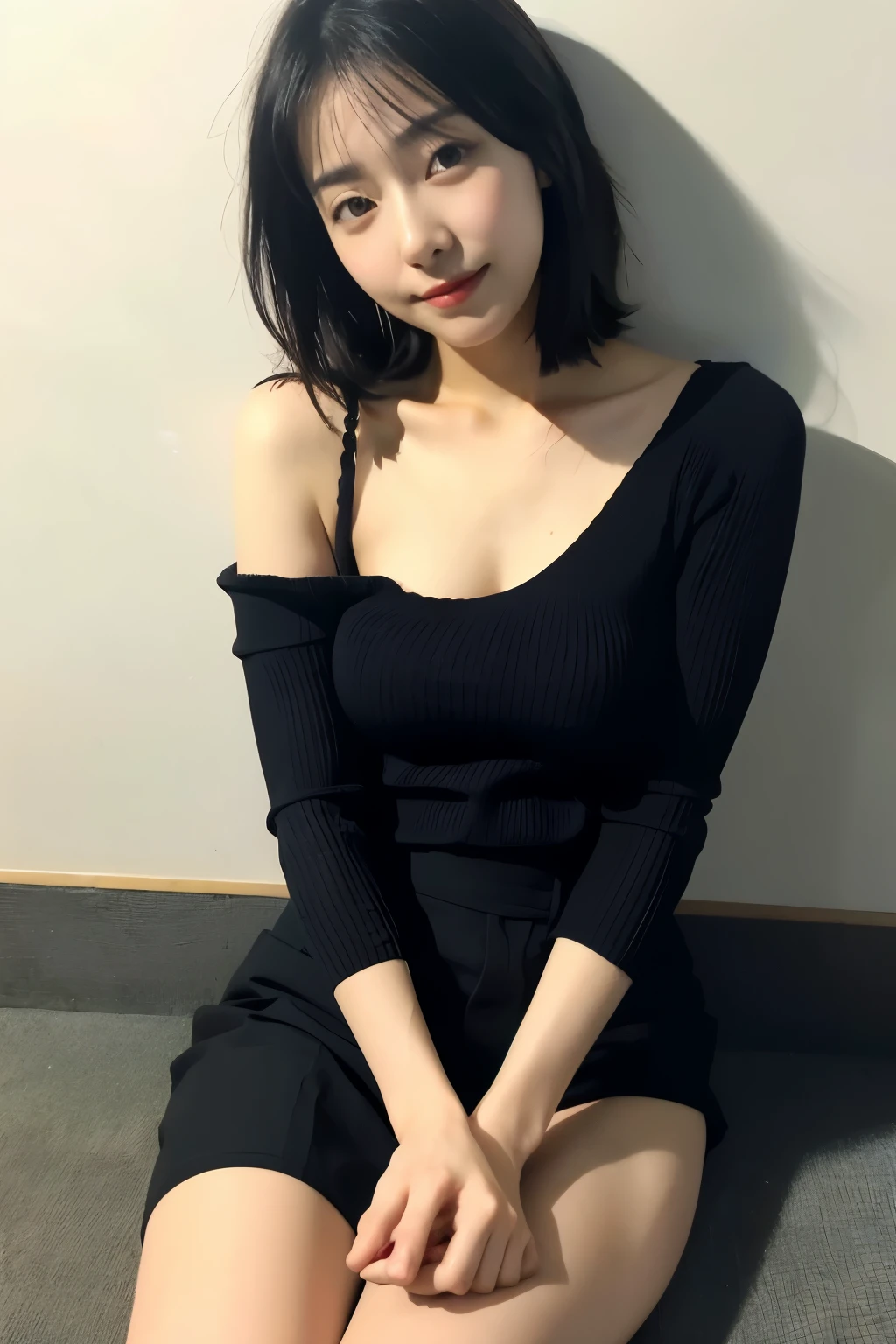 Perfect Face　 Japanese　２２age　Black Hair　short HARE　　sexy　career woman　suit figure