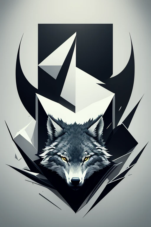 Ein fesselndes monochromes Logo entsteht, with a strong and angular depiction of a wolf's head. Carefully designed by the experienced Daarken in vector graphics, Dieses Design hat einen renommierten Behance-Wettbewerb gewonnen. Die Essenz des Minimalismus annehmen, The logo is displayed in high resolution, mit komplizierten Linien und scharfen Kontrasten, um ein eindrucksvolles und anspruchsvolles Bild zu vermitteln.
