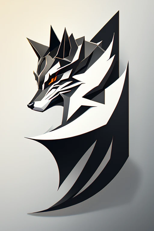 Ein fesselndes monochromes Logo entsteht, with a strong and angular depiction of a fox head. Carefully designed by the experienced Daarken in vector graphics, Dieses Design hat einen renommierten Behance-Wettbewerb gewonnen. Die Essenz des Minimalismus annehmen, The logo is displayed in high resolution, mit komplizierten Linien und scharfen Kontrasten, um ein eindrucksvolles und anspruchsvolles Bild zu vermitteln.