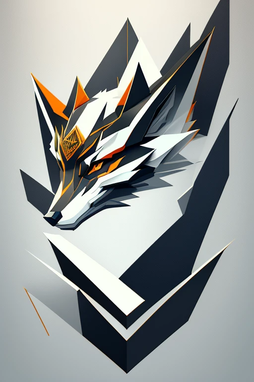 Ein fesselndes monochromes Logo entsteht, with a strong and angular depiction of a fox head. Carefully designed by the experienced Daarken in vector graphics, Dieses Design hat einen renommierten Behance-Wettbewerb gewonnen. Die Essenz des Minimalismus annehmen, The logo is displayed in high resolution, mit komplizierten Linien und scharfen Kontrasten, um ein eindrucksvolles und anspruchsvolles Bild zu vermitteln.