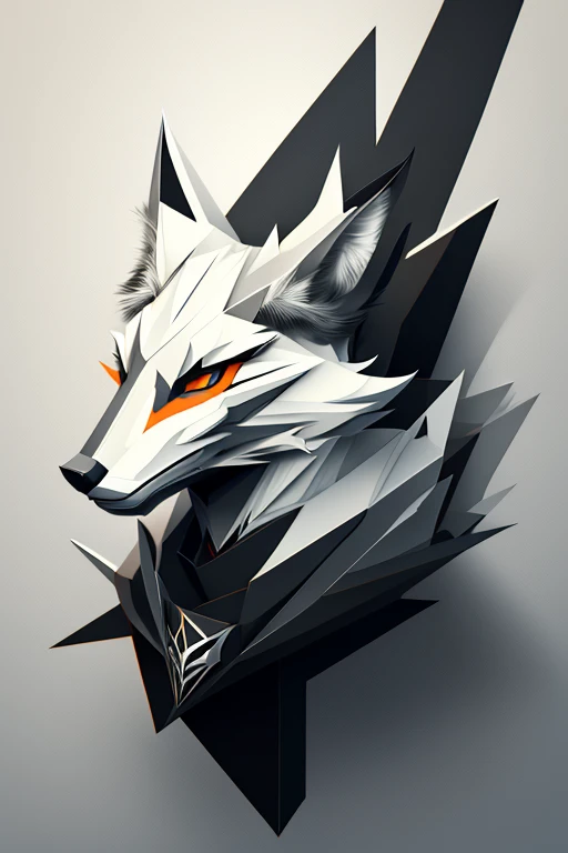Ein fesselndes monochromes Logo entsteht, with a strong and angular depiction of a fox head. Carefully designed by the experienced Daarken in vector graphics, Dieses Design hat einen renommierten Behance-Wettbewerb gewonnen. Die Essenz des Minimalismus annehmen, The logo is displayed in high resolution, mit komplizierten Linien und scharfen Kontrasten, um ein eindrucksvolles und anspruchsvolles Bild zu vermitteln.