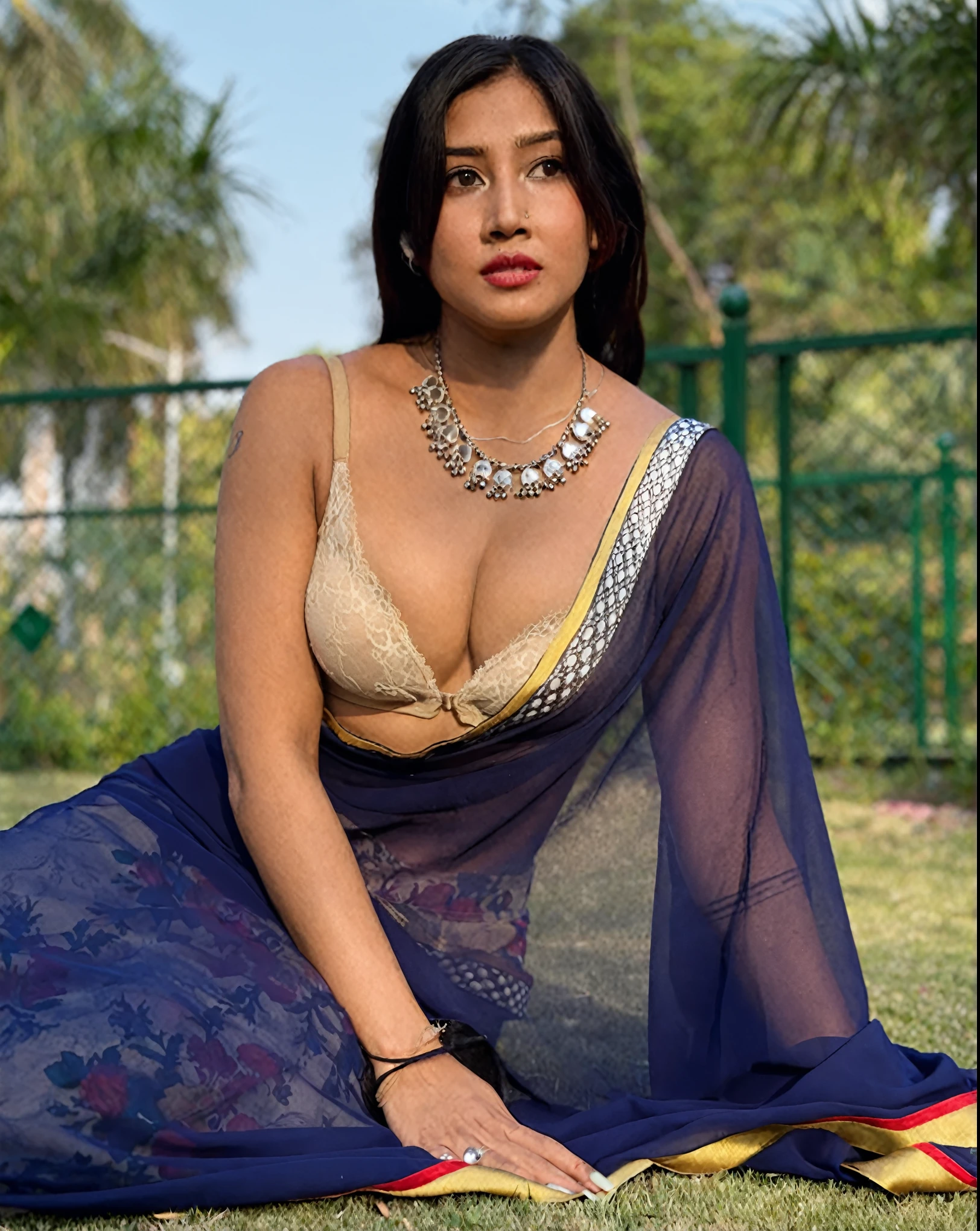 Indian woman standing naked showing and pusys