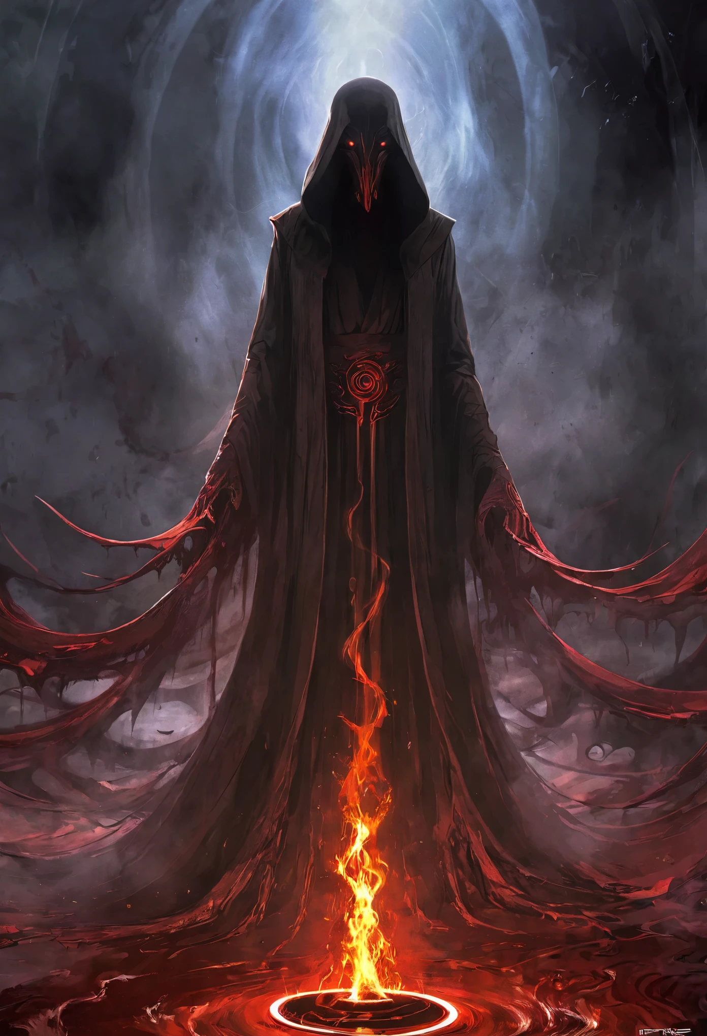 solo, the ancient one, a hellish creature, no_humans, blood