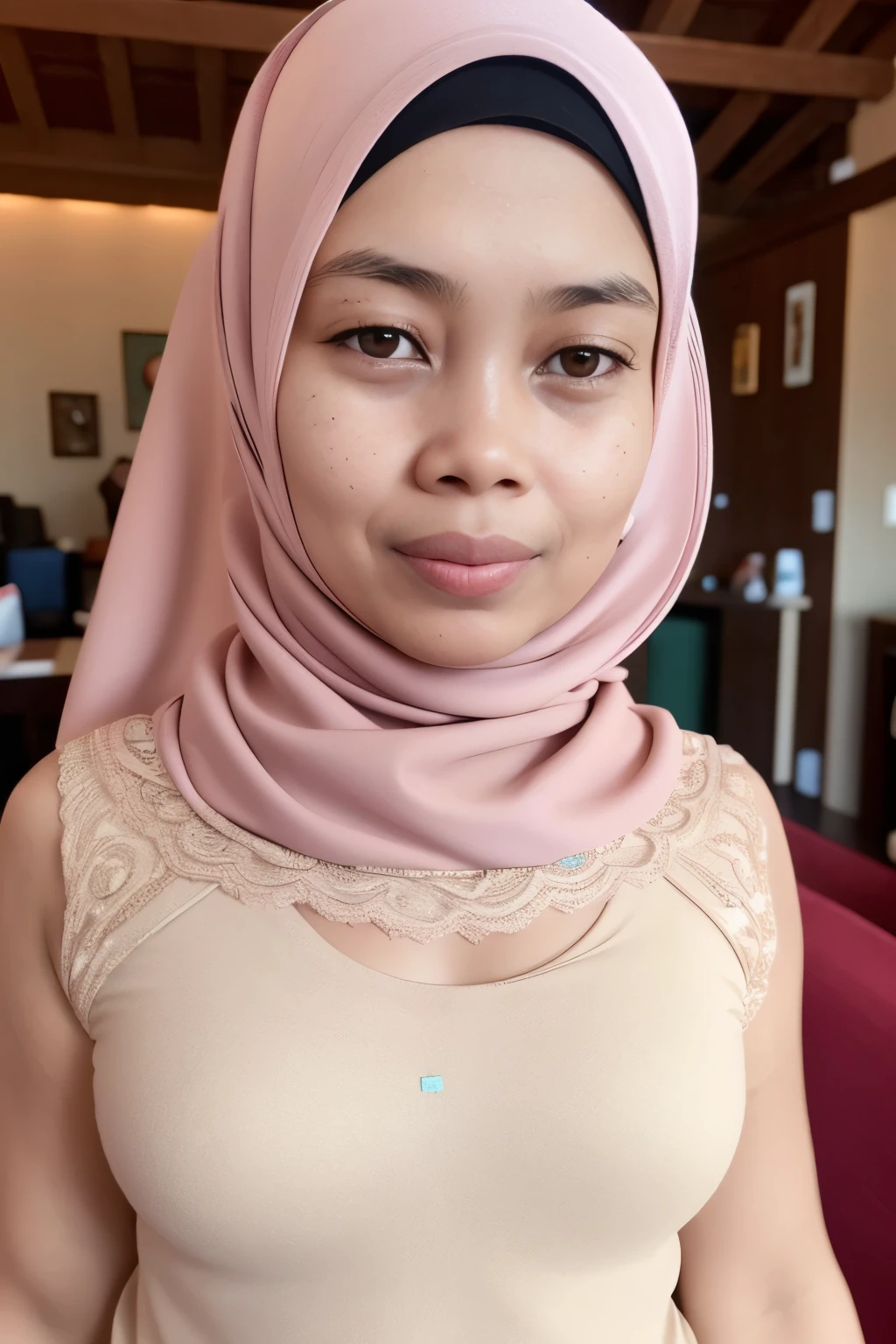 ((Open mouth)), Naked singlet (((HIJAB MALAY GIRL))), masutepiece, High quality, UHD 32K, Realistic face, Realistic skin feeling , A Japanese Lady, , , Very cute and baby-like face, (((FLAT CHEST))), (MATRIX WORLD), ((look In front at the camera and SADNESS)), ((())), (((CUTE GIRL))), ((BROWN LIPS)), ((LIGHT RAINBOW LACE)), ((CHUBBY)), (undress, bra,