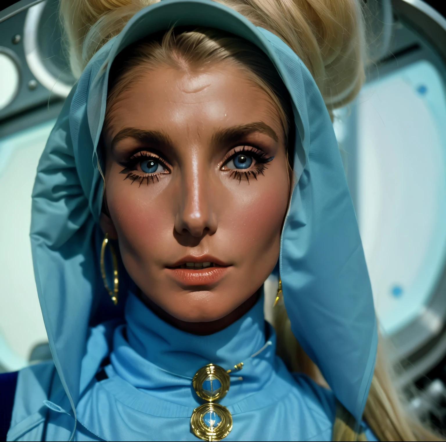 Heather Thomas 8k portrait of 1960s science fiction 