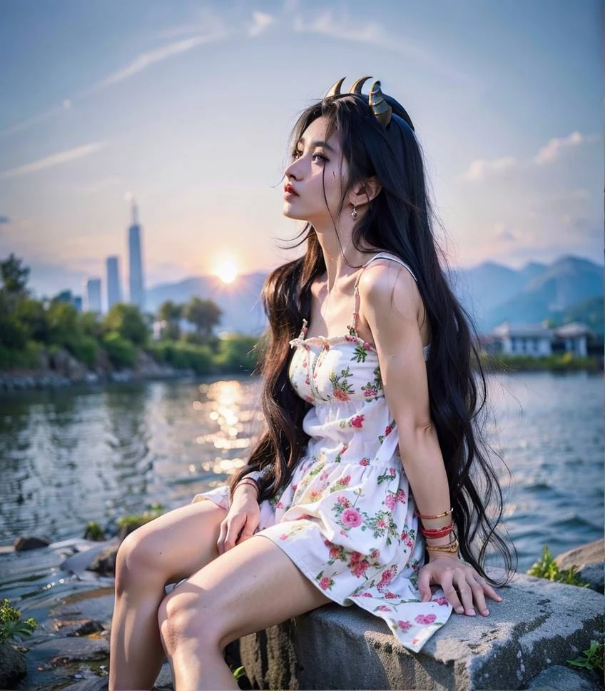 头上长着dragonhorn的dragon女,horn,dragonhorn,dragon,dragon女