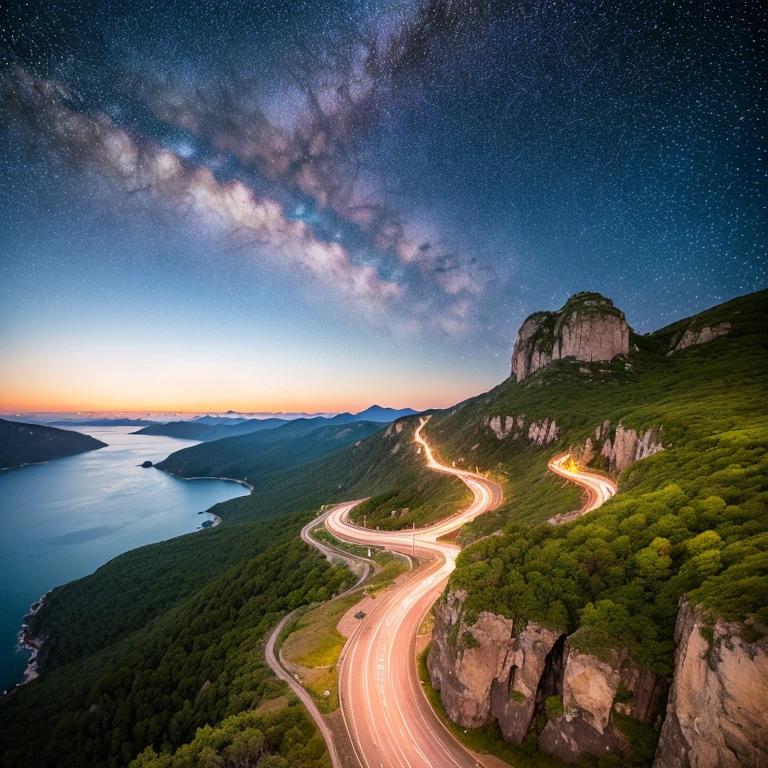 (highest quality, Realistic photos, Raw photo, 16k), (((Spectacular natural scenery,))) ((Captivate you, A starry sky, The greatest emotion of my life,))