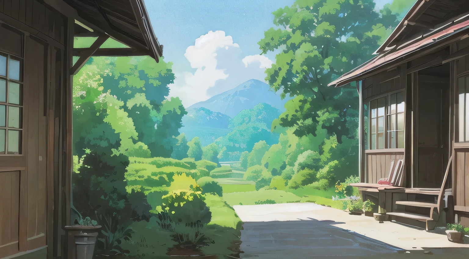 (((highest quality)))), A house on a hill。There is a path that leads there。, Anime countryside, Anime Background Art, Anime Scenery, soft Studio Ghibli concept art, beautiful Anime Scenery, Anime set concept art, Studio Ghibli concept art, Ghibli Studio Environment, Anime scenery, Beautiful anime scene, Glily Makoto Shinkai Studio, Ghibli Studio Scenery, Cottagecore!!