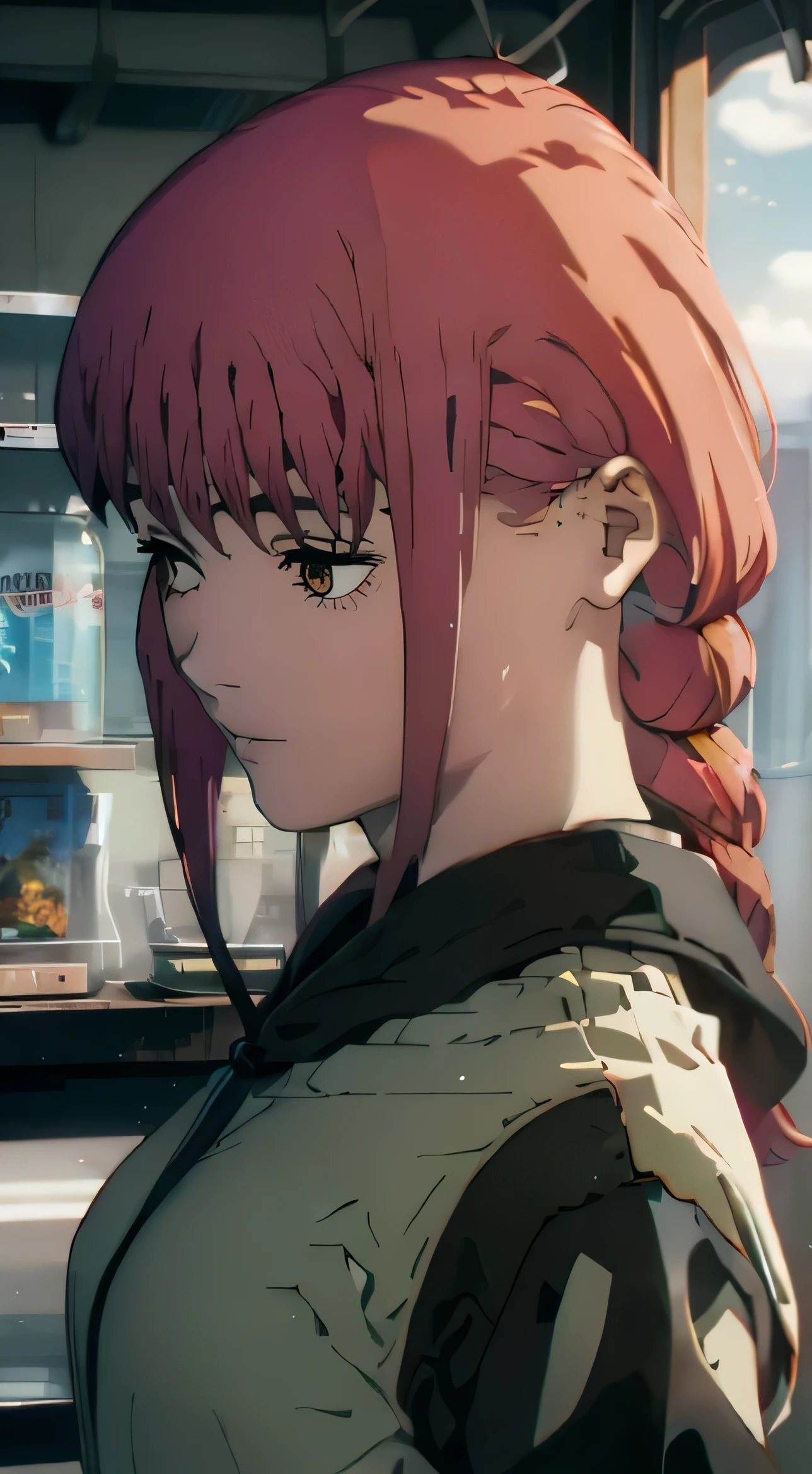 ((1woman:1)),((Close-Angle-View:1)),((techwear-hoodie:1)),((cyberpunk-theme:0.7)),((Aesthetic:1)),((Gorgeous:1)),wearing glasses,(UTRA-DETAILED-FACE-EYES:1),(CINEMATIC:1),(HIGH-RES:1.2),(AMAZING-ART:1),((small-breast:1))