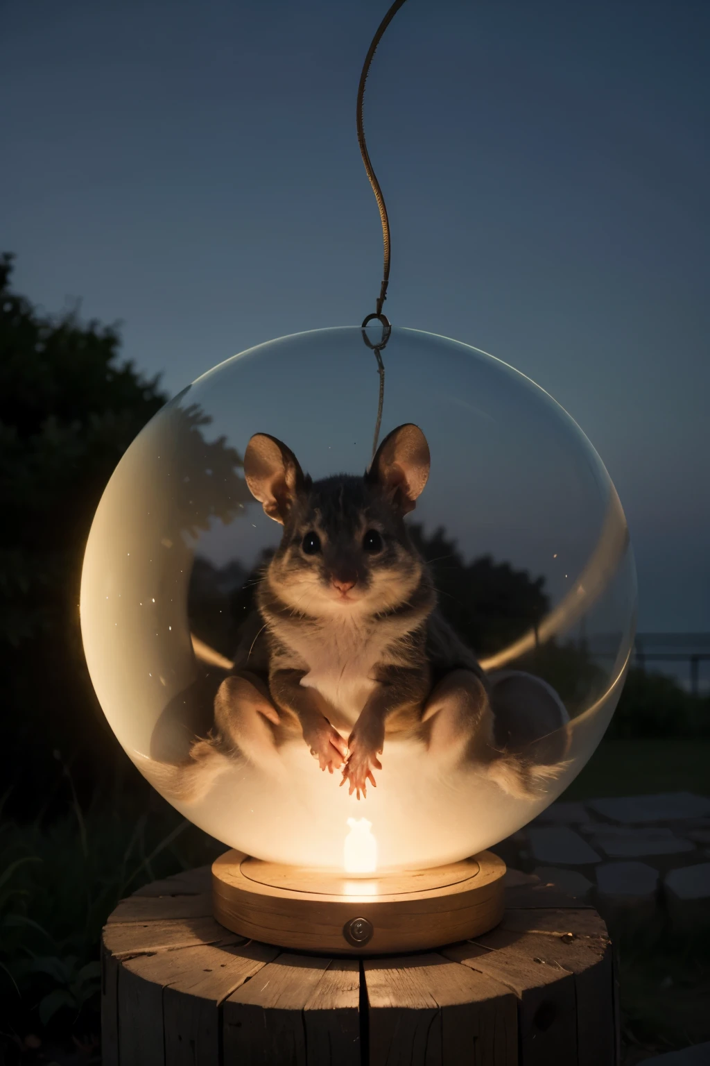 image d'une souris dorée et d'un oeuf lumineux. Dans une atmosphère escape game