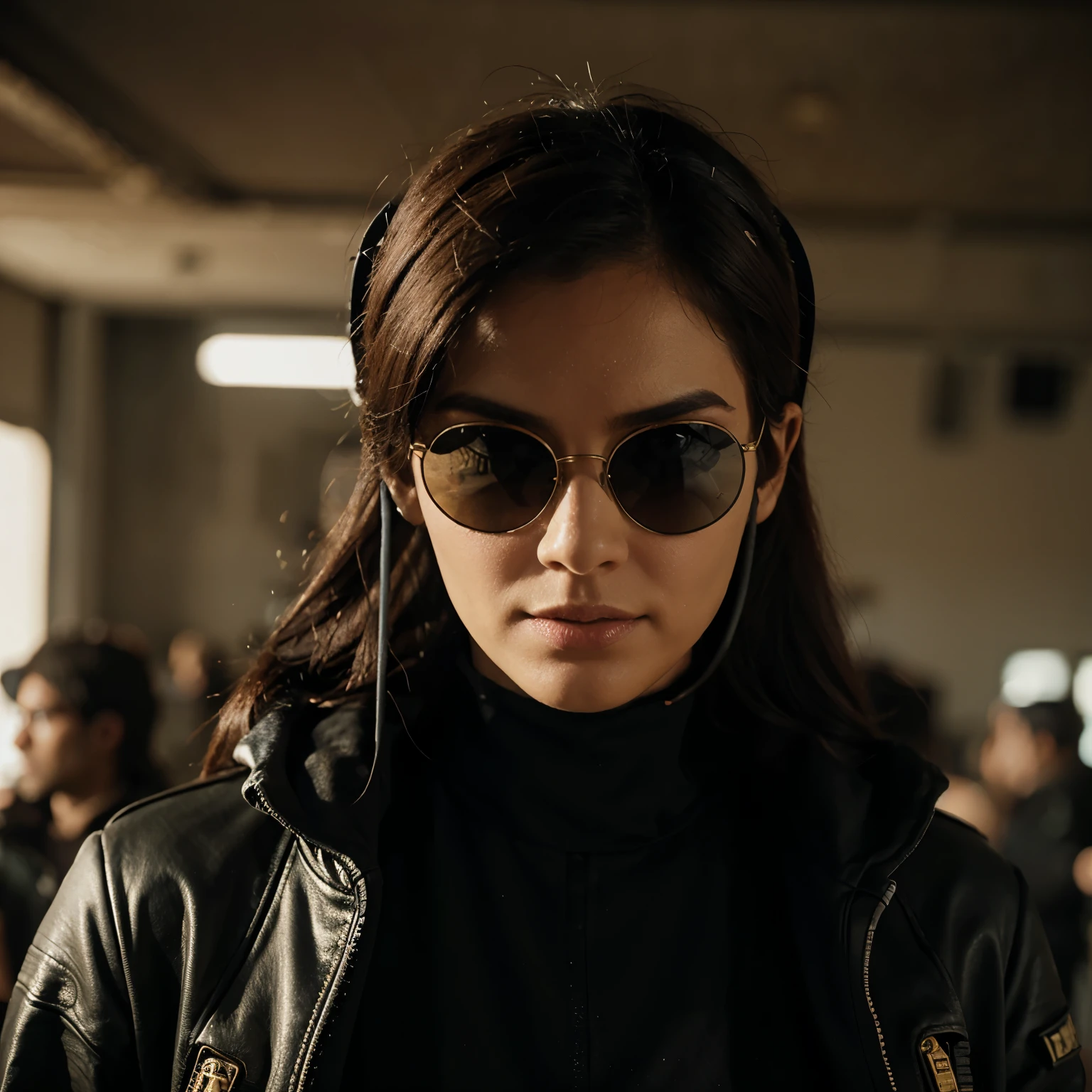 Caveira, Barba branca,headset, sunglasses