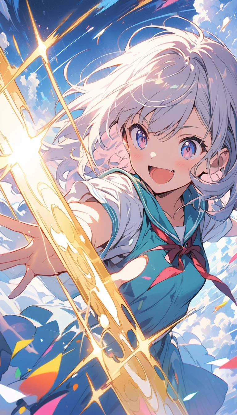 anime style, super fine illustration, highly detailed, dynamic angle, beautiful detailed, 8k, In front of numerous cathode-ray tube televisions, BREAK various programs are being broadcasted. A woman gazes at them, BREAK smiling amidst the colorful scenes.(highest quality、masterpiece、High resolution、detailed)animeスタイル、flat style、(Shining Eyes、detailed美しい顔), BREAK,Dynamic Angles、anime