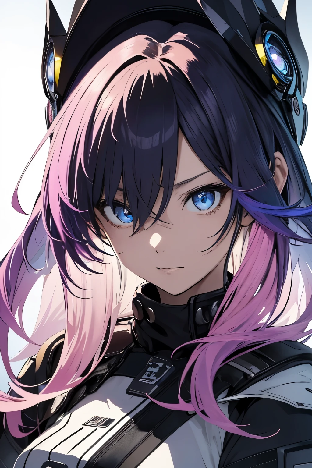 A cartoon image of an anime girl with big, expressive eyes by makaiboxx -- S2:
An intricately drawn anime girl character created by makaiboxx -- S2, boasts large, captivating eyes that are wide and bold. The eyes are detailed with refined lines and shading, giving them a vibrant and dynamic appearance. The irises are depicted using gradient colors that shift from deep hues to lighter tones, conveying a sense of depth and emotion. The upper body of the girl is enlarged and beautifully rendered in high resolution, showcasing her unique and exquisite design. The image is devoid of a background, allowing the viewer to