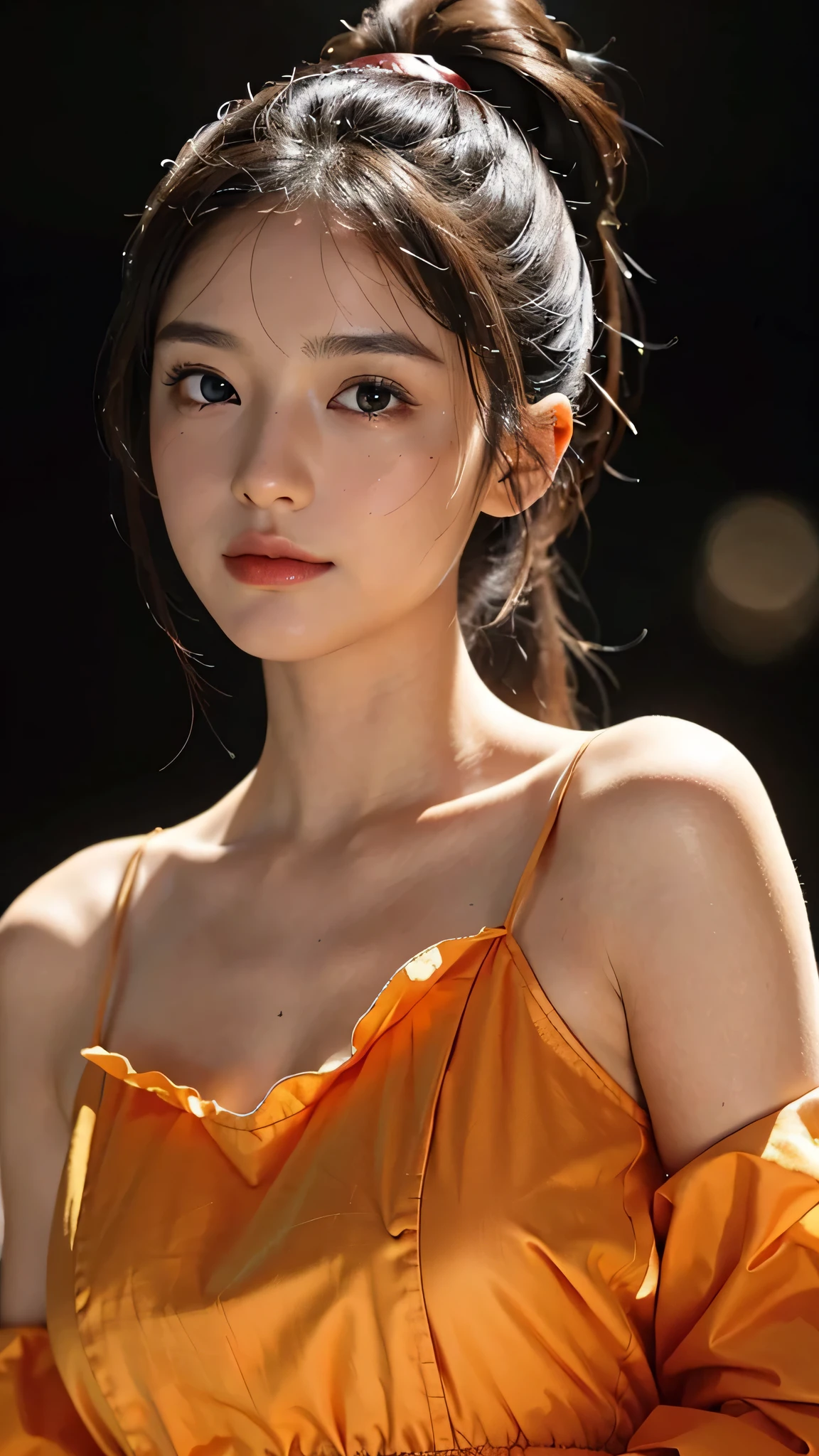 1girl in, (deep neckline:1.2), (Raw photo, Best Quality), (Realistic, Photorealsitic:1.4), masterpiece, Extremely delicate and beautiful, Extremely detailed, 2k wallpaper, amazing, finely detail, the Extremely Detailed CG Unity 8K Wallpapers, Ultra-detailed, hight resolution, Soft light, Beautiful detailed girl, extremely detailed eye and face, beautiful detailed nose, Beautiful detailed eyes, long straight hair, Cinematic lighting, Winter scene, Perfect Anatomy, Slender body,
INFO camisole
