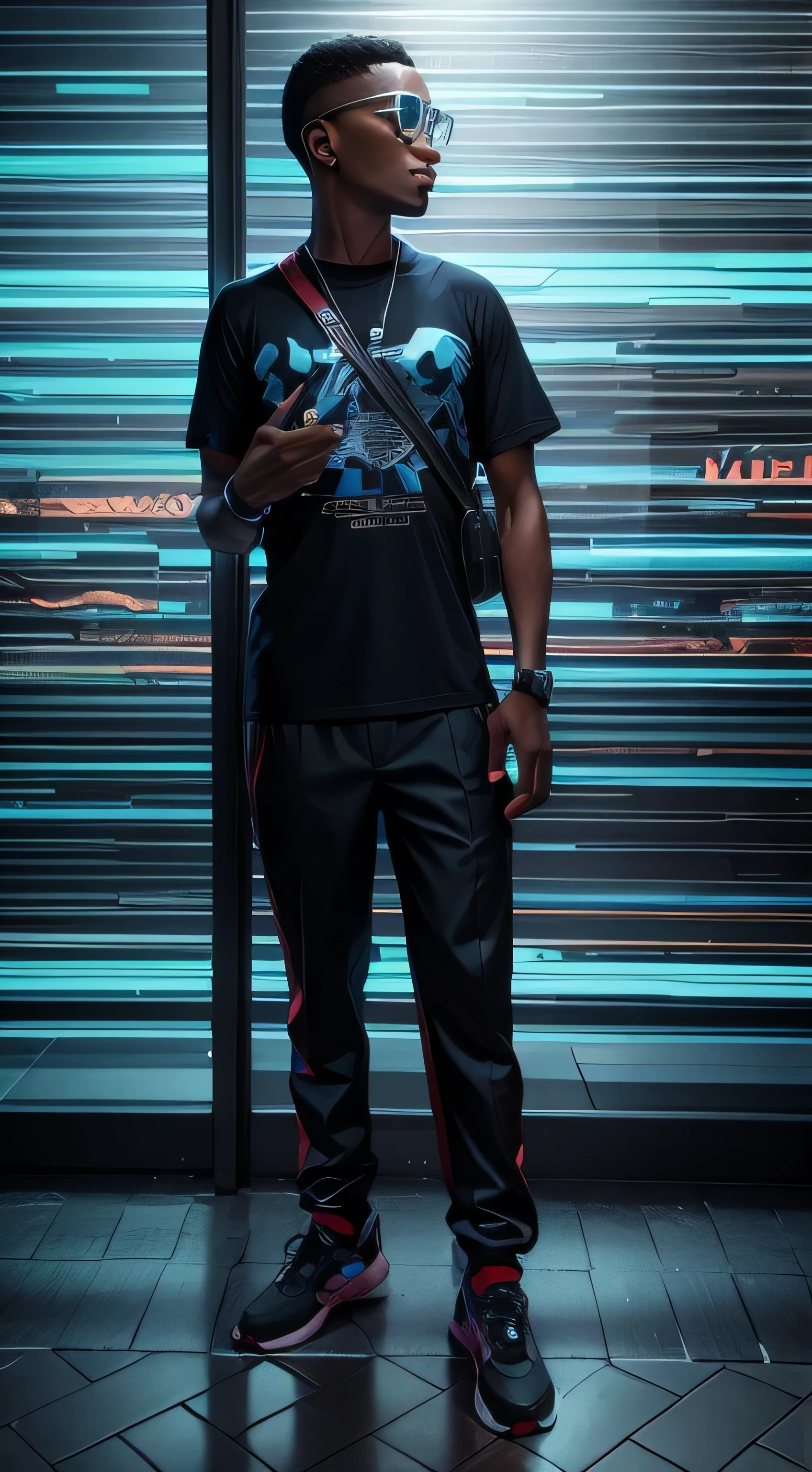 Change background cyberpunk handsome boy realistic face ultra hd