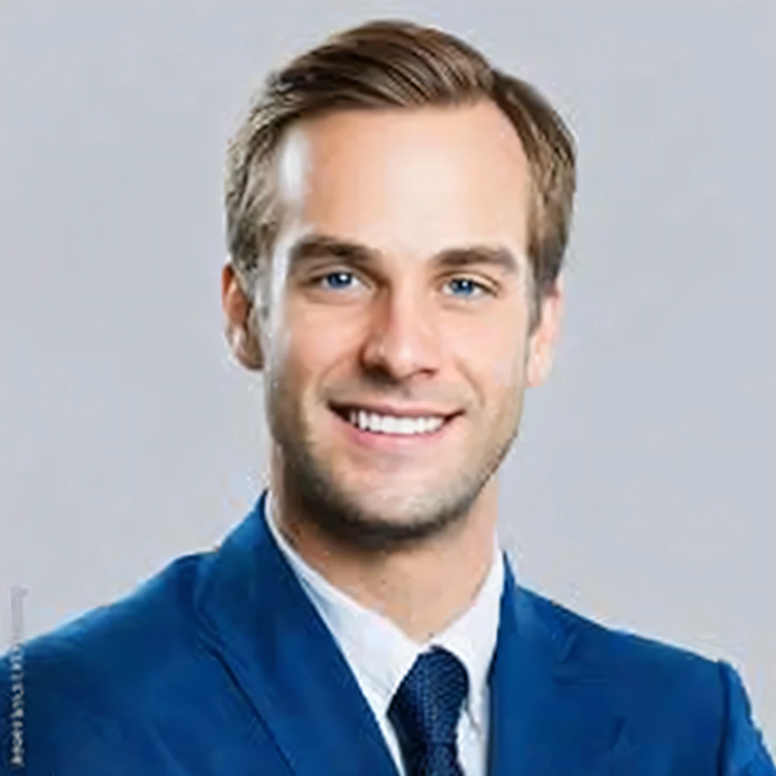 a handsome man standing with 50 years very nice in suit and tie, straight body and head in the photo, facing the viewer of the photo, eyes looking at the lens, appears shoulders and head in the photo, man centered in the photo, 8k, best quality, master piece, realistic, realistic photo, film photo, ultra realistic, 1 person, Circumstantial, perfect lighting, DSRL, professional photo, 4k neutral background --auto --s2