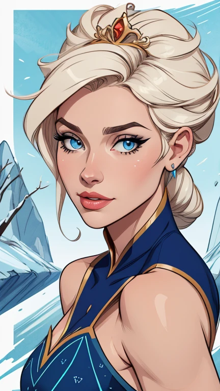 Personagem mulher Rainha Anna de Arendelle com marcas de guerras Imagem de desenho animado de uma mulher .Ilustra??o estilo desenho animado, estilo de arte dos desenhos animados, estilo de arte dos desenhos animados, digital illustration style, design de personagens altamente detalhado, arte digital detalhada coragem, Forest fan art, Design de personagens de retrato, beautiful digital illustration, retrato de alta qualidade, Arte em quadrinhos, mulher jovem cabelo com transas lindas . Queen Anna of ArendelleBeautiful lined eyes Medium large bust and wonderful sexy clothes. image expression of sexual desire from waist to head illustration Queen Anne of Arendelle