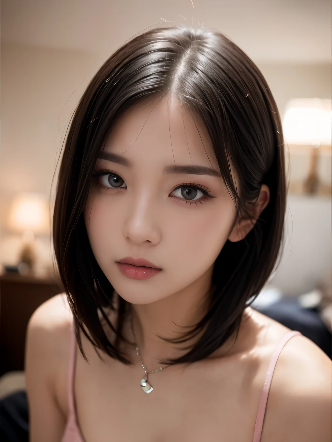 Ulzzang-6500-v1.1, (RAW Photos:1.2), (Photorealistic), (See-through:1.3), (Genuine:1.4), (Pieces fly:1.3), beautiful women, Female college student, masterpiece, 90&#39;Atmosphere of, Classic look, highest quality, Very detailed, Photorealistic, Shining Eyes, Detailed face, clavicle, beautiful eyes, black eye, detailed eyeshadow, Black Hair, Lip gloss, Pink Lip, compensate, (charm:1.5), Sharp focus, Clear Eyes, hunter's eyes, eyelash, whole body, (Wavy Hair:1.1),(short hair:1.3), Black Dress,(beautiful:1.5)