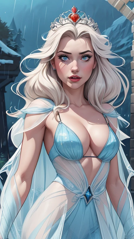 Personagem mulher Rainha Anna de Arendelle com marcas de guerras Imagem de desenho animado de uma mulher .Ilustra??o estilo desenho animado, estilo de arte dos desenhos animados, estilo de arte dos desenhos animados, digital illustration style, design de personagens altamente detalhado, arte digital detalhada coragem, Forest fan art, Design de personagens de retrato, beautiful digital illustration, retrato de alta qualidade, Arte em quadrinhos, mulher jovem cabelo com transas lindas . Queen Anna of ArendelleBeautiful lined eyes Medium large bust and wonderful sexy clothes. image expression of sexual desire from waist to head illustration Queen Anne of Arendelle