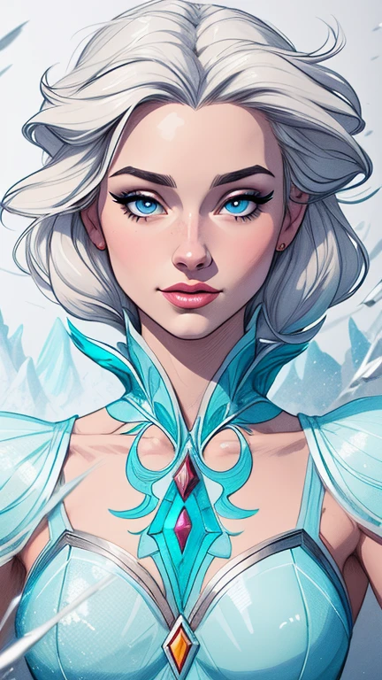 Personagem mulher Rainha Anna de Arendelle com marcas de guerras Imagem de desenho animado de uma mulher .Ilustra??o estilo desenho animado, estilo de arte dos desenhos animados, estilo de arte dos desenhos animados, digital illustration style, design de personagens altamente detalhado, arte digital detalhada coragem, Forest fan art, Design de personagens de retrato, beautiful digital illustration, retrato de alta qualidade, Arte em quadrinhos, mulher jovem cabelo com transas lindas . Queen Anna of ArendelleBeautiful lined eyes Medium large bust and wonderful sexy clothes. image expression of sexual desire from waist to head illustration Queen Anne of Arendelle