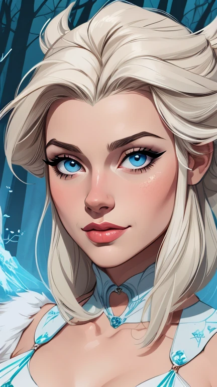 Personagem mulher Rainha Anna de Arendelle com marcas de guerras Imagem de desenho animado de uma mulher .Ilustra??o estilo desenho animado, estilo de arte dos desenhos animados, estilo de arte dos desenhos animados, digital illustration style, design de personagens altamente detalhado, arte digital detalhada coragem, Forest fan art, Design de personagens de retrato, beautiful digital illustration, retrato de alta qualidade, Arte em quadrinhos, mulher jovem cabelo com transas lindas . Queen Anna of ArendelleBeautiful lined eyes Medium large bust and wonderful sexy clothes. image expression of sexual desire from waist to head illustration Queen Anne of Arendelle
