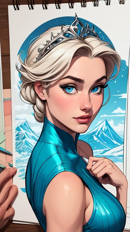 Personagem mulher Rainha Anna de Arendelle com marcas de guerras Imagem de desenho animado de uma mulher .Ilustra??o estilo desenho animado, estilo de arte dos desenhos animados, estilo de arte dos desenhos animados, digital illustration style, design de personagens altamente detalhado, arte digital detalhada coragem, Forest fan art, Design de personagens de retrato, beautiful digital illustration, retrato de alta qualidade, Arte em quadrinhos, mulher jovem cabelo com transas lindas . Queen Anna of ArendelleBeautiful lined eyes Medium large bust and wonderful sexy clothes. image expression of sexual desire from waist to head illustration Queen Anne of Arendelle