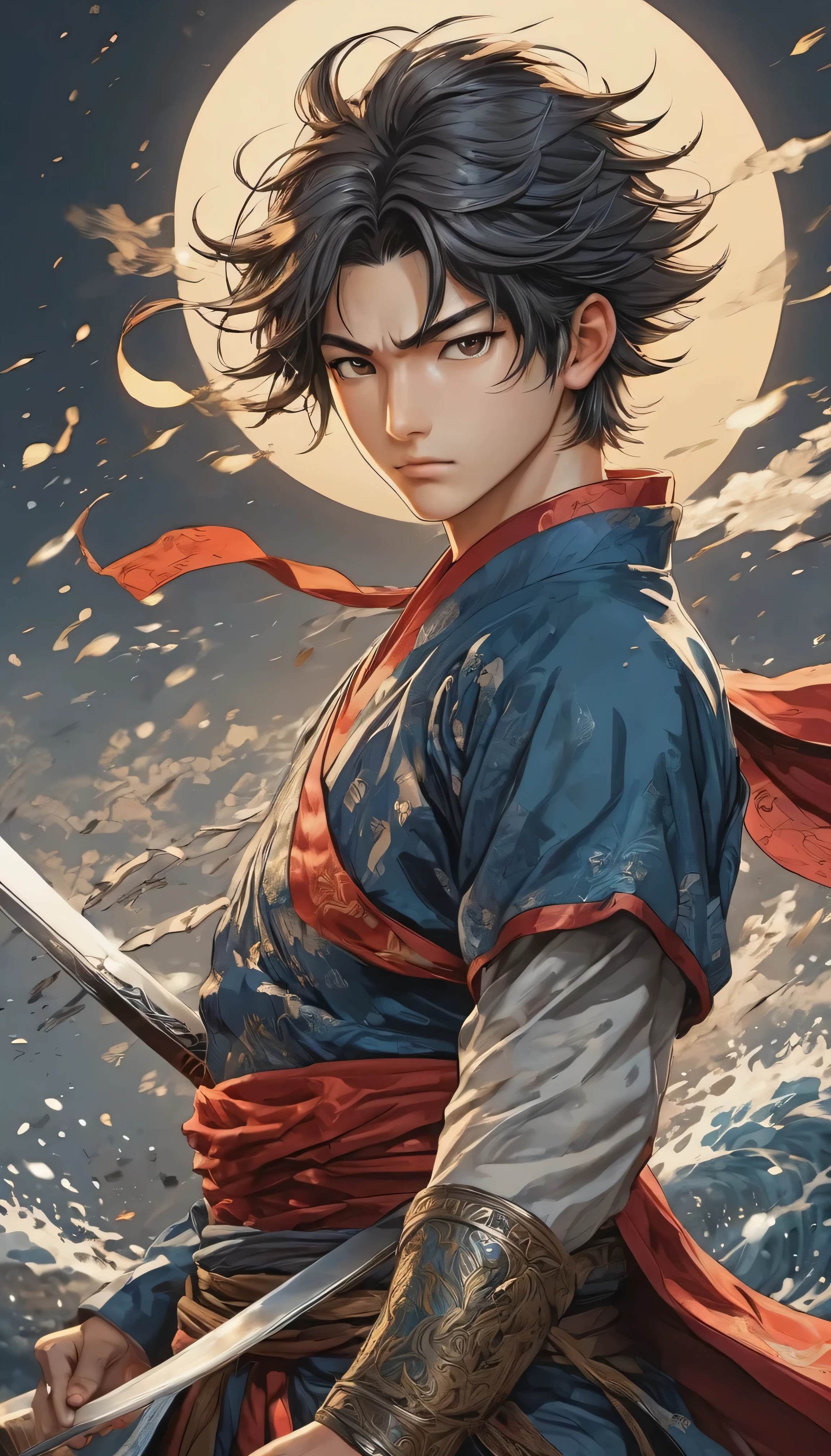 Draw famous scenes from battle comics:final battle:cover image:Rich colors,Three Views,The protagonist is a boy&#39;The comic gathers his last strength.、Facing the final boss scene,mission,Fast Wave,Roar,sword,cut,Dirty equipment,anger,he will never lose,my friend was defeated,I bet every cut on the next blow,brave,dim background,flash,Very flash,Beautiful light and shadow,Rendering,Zentangle elements,Wind Effect,masterpiece,best masterpiece,polite yet bold,Dynamic,comic performance,Japanese manga style,Japanese style,Detailed details,Illustrations that excite your audience,Illustrations that excite your audience,