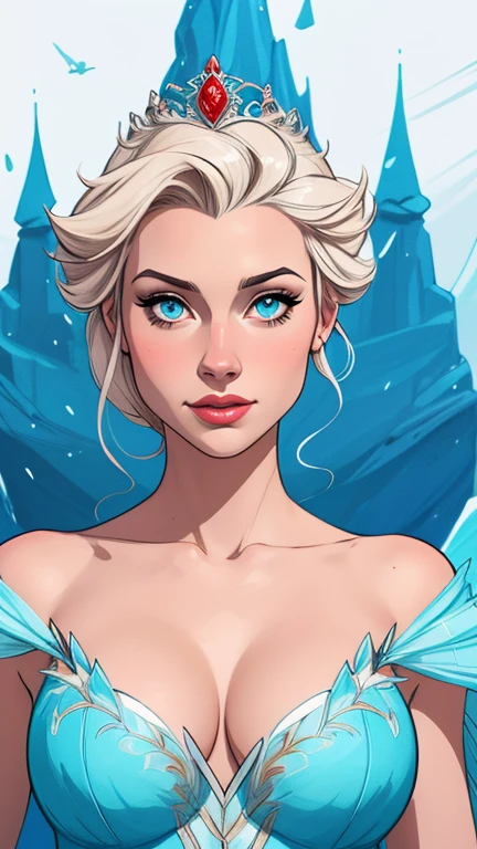 Personagem mulher Rainha Anna de Arendelle com marcas de guerras Imagem de desenho animado de uma mulher .Ilustra??o estilo desenho animado, estilo de arte dos desenhos animados, estilo de arte dos desenhos animados, digital illustration style, design de personagens altamente detalhado, arte digital detalhada coragem, Forest fan art, Design de personagens de retrato, beautiful digital illustration, retrato de alta qualidade, Arte em quadrinhos, mulher jovem cabelo com transas lindas . Queen Anna of ArendelleBeautiful lined eyes Medium large bust and wonderful sexy clothes. image expression of sexual desire from waist to head illustration Queen Anne of Arendelle