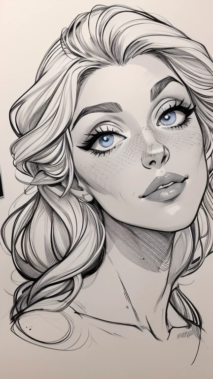 Personagem mulher Rainha Anna de Arendelle com marcas de guerras Imagem de desenho animado de uma mulher .Ilustra??o estilo desenho animado, estilo de arte dos desenhos animados, estilo de arte dos desenhos animados, digital illustration style, design de personagens altamente detalhado, arte digital detalhada coragem, Forest fan art, Design de personagens de retrato, beautiful digital illustration, retrato de alta qualidade, Arte em quadrinhos, mulher jovem cabelo com transas lindas . Queen Anna of ArendelleBeautiful lined eyes Medium large bust and wonderful sexy clothes. image expression of sexual desire from waist to head illustration Queen Anne of Arendelle