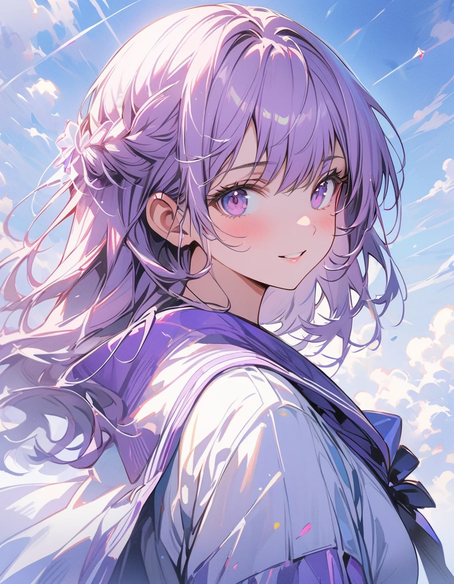 1 girl、purple eyes, purple, eye color purple、(highest quality、masterpiece、High resolution、detailed)oilスタイル、oil、(Shining Eyes、detailed美しい顔), BREAK,oil painting,oil painting style