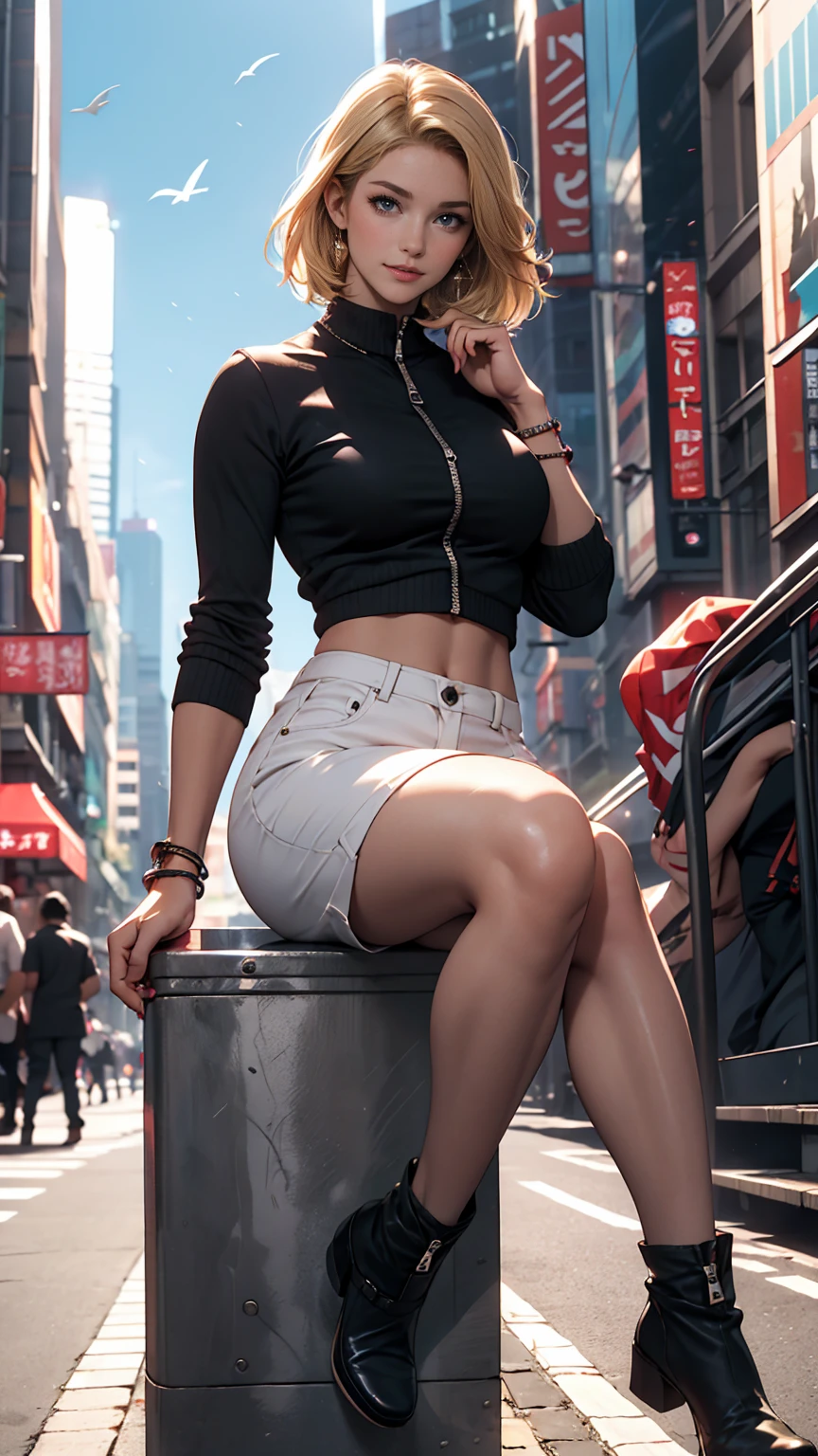 (1girl, Alone, alone), (WakatsukiRisa, Sarada uchiha, black hair, short hair, Black eyes, (small bust), red glasses), ((Alone, (1woman,pink lipstick, Black eyes), extremely detailed , Soft ambient lighting, 4K, perfect eyes, a perfect face, Perfect Lighting, the 1 girl)), ((fitness, , shapely body, athletic body, toned body)) , ((pink sweater, long black skirt, turtleneck sweater, legs crossed, high heels, sitting at the table, acrylic table, translucent table, office, studio, bracelets, ruby ​​earrings))