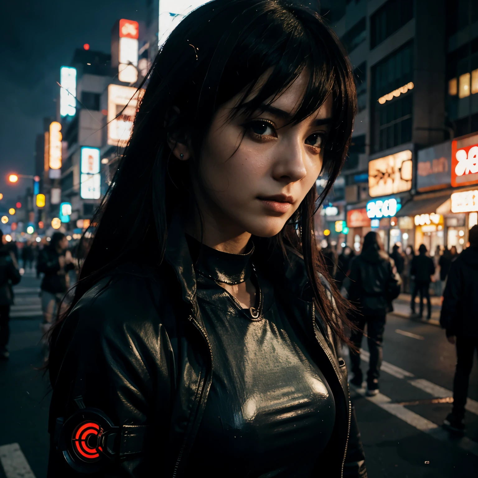 Cyberpunk, anime, girl