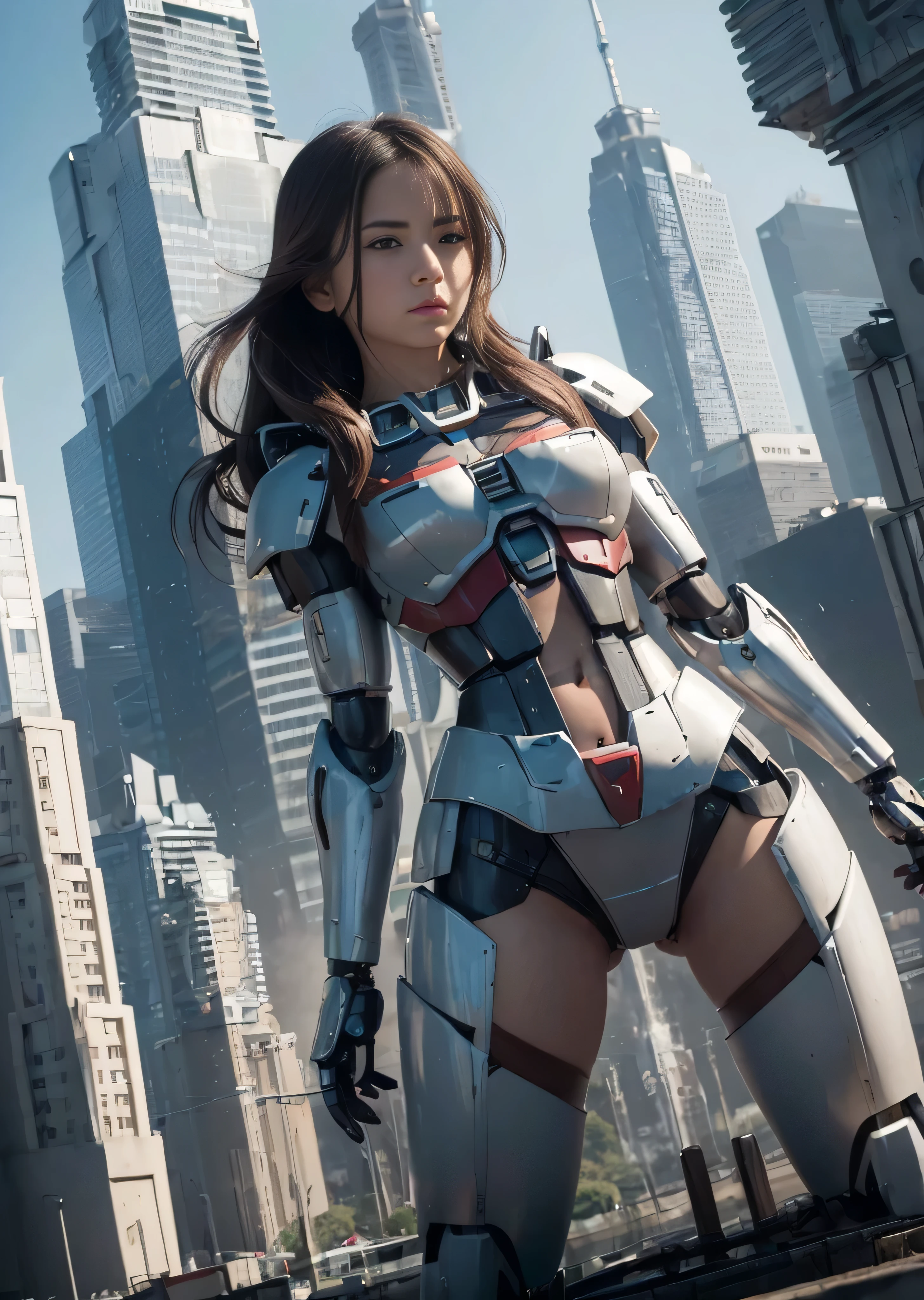 (1girl:1.3), solo,__body-parts__, official art, unity 8k wallpaper, ultra detailed, beautiful and aesthetic, beautiful, masterpiece, best quality, RAW, masterpiece, super fine photo,, best quality, super high Resolution, photorealistic, sunlight, full body portrait, stunningly beautiful,, dynamic pose, delicate face, vibrant eyes, (side view), she is wearing a futuristic Iron Man mech, red and gold, Highly detailed abandoned warehouse background, detailed face, detailed complex busy background, messy, gorgeous, milky, high detailed skin, realistic skin details, visible pores, sharp focus, volumetric fog, 8k uhd, dslr camera, High quality, film grain, fair skin, photorealism, lomography, sprawling metropolis in a futuristic dystopia, view from below, translucent