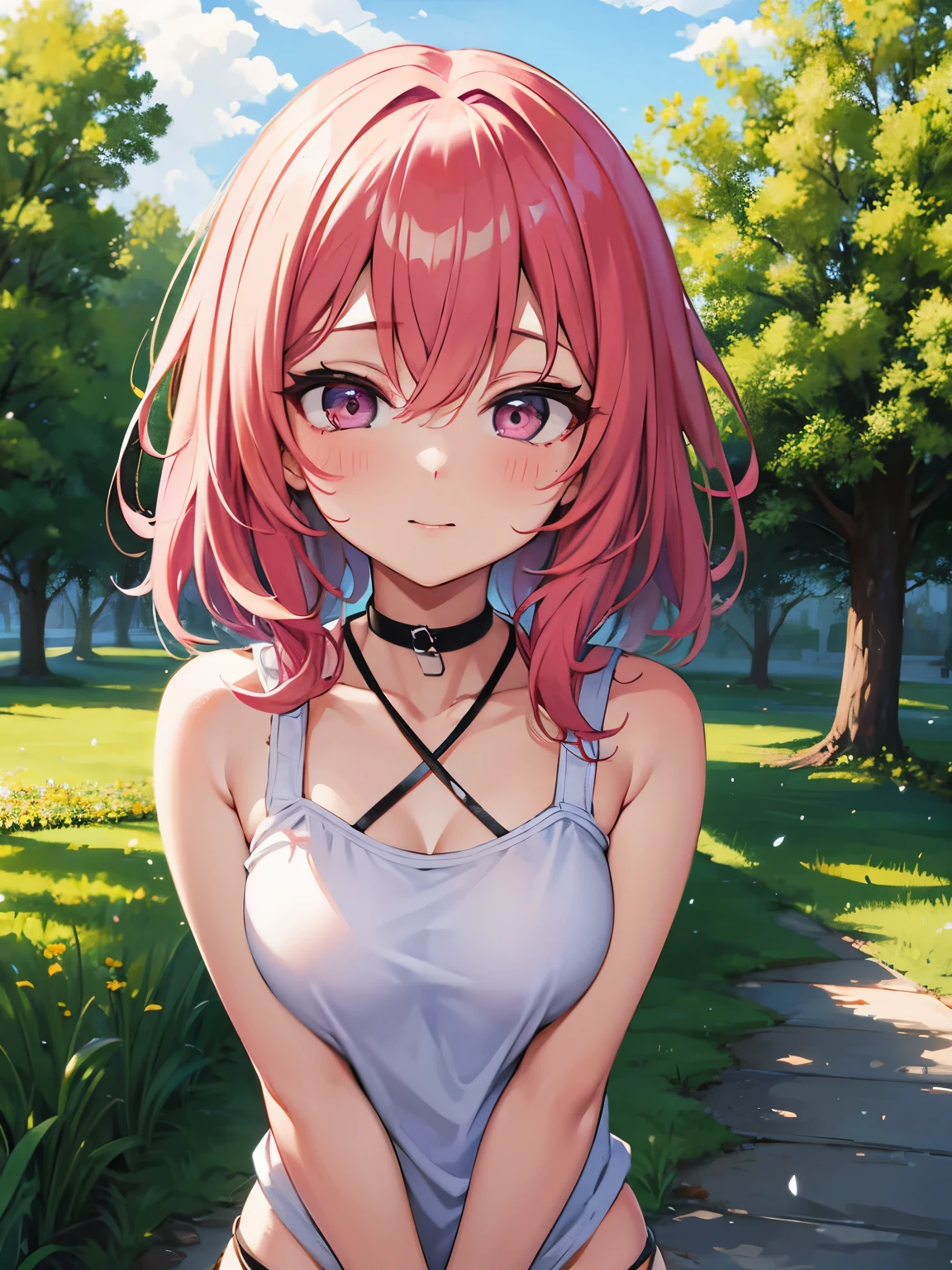 ,masterpiece、highest quality, super quality, 8K portrait, high-resolution, ultra detailed, Raw Photo, one girl, A cute, chibi-style girl with pink hair, depicted in an artistic style.Ahegao