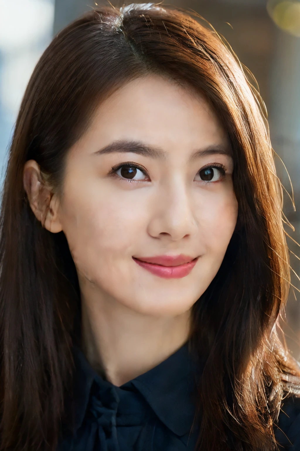 long brown hair、Straight Hair、bright brown eyes、infp young woman、physician、Cute little、Pure realism、lens flare、looking at the audience、Smooth skin、Uniforms、Intricate details、masterpiece、Top quality、Movie Lighting、high resolution、Delicate eyes、Detailed facial features
