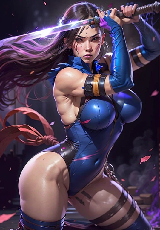 a woman in a blue outfit holding a sword and posing, extremely detailed artgerm, psylocke, cutesexyrobutts, style artgerm, artgerm style, in the style artgerm, style ivan talavera and artgerm, artgerm colorful!!!, in style of artgerm, artgerm lau, artgerm art