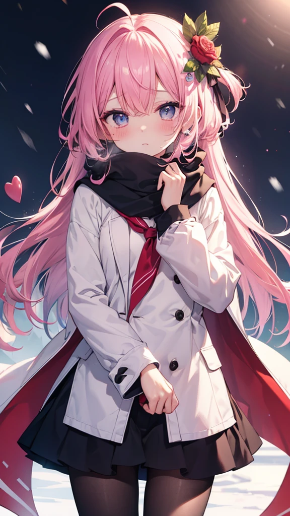 、、Shyness、blush、Embarrassing、blush、、、skirt、snow原、、snow、cold、scarf、scarfを巻く、降snow高解像度、Full HD、8K quality、、、Droopy eyes、、、Eye highlights、Vivid eyes、Clear Eyes、Beautiful Eyes、avert your eyes、Embarrassing、blush、、Eye highlights、、、Eye highlights、Incredibly beautiful eyes、Black tights with pink lines、、、、Valentine's Day、チョコレートをhand over、heart、Confession、hand over、give、front、両手でgive、bow、please、Plea、Top of the head、Pink Hair、Lower the corners of the eyes、Lower the corners of your eyes、Droopy eyes、Blue-violet eyes、Zhou-o Coral、Zhou-o Coral、cute、、Hair bulges on both sides、Ahoge、No makeup、eyes diagonally、Round face、Calm