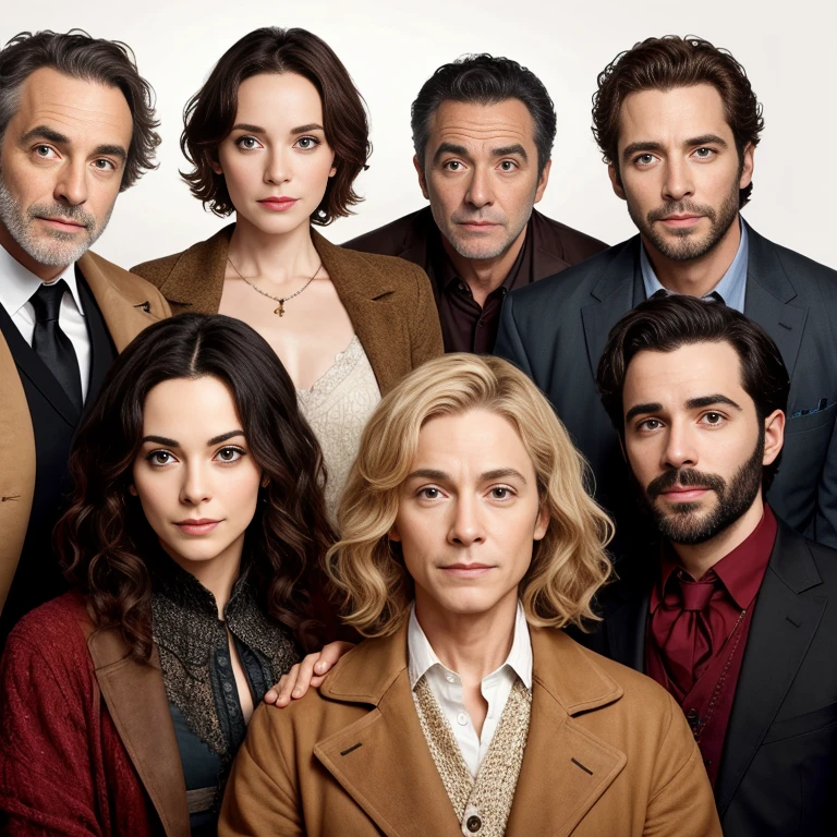 4 jew actors men and 3 jew women focus on the characters