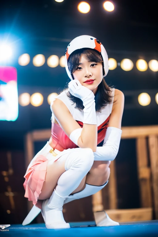 born photograph,Realistic,beautiful woman、Jun、Japanese、squat、Spread your legs、show White panties,sexy、straight,sexystop temporarily,Looking at the audience,break, Year_Classic_Jun_gatchaman_My wife,www.My wife.and, Long Hair,beautifulface、素face、face面見えている、SHIELDThere is no、ミニ超ミニskirt、White panties、born photograph,Realistic,beautiful woman、Jun、straight,stop temporarily,Looking at the audience,break, Year_Classic_Jun_gatchaman_My wife,www.My wife.and, Long Hair,chest,Green Eyes,lips,medium chest,Blonde,lipstick,Compensate, gloves,Cape,Helmet,belt,elbow gloves,white gloves,mask,skirt,leotard,Spacesuit,White legwear,Pink Dress,Superhero,Bodysuits, Official Art,Highly detailed CG Unity 8k wallpaper, Perfect lighting,colorful, bright_front_face_Lighting,Shiny skin, (masterpiece:1.0),(Highest_quaLightingy:1.0), 超High resolution,4K,Very detailed, photograph shoot, 8k, High resolution, High resolution, (Confused:1.2), Kodak Portrait 400, Film Grain, blurred background, (Bokeh:1.2), Lens flare, (Vibrant_color:1.2),professional photographs, (beautiful_face:1.5),