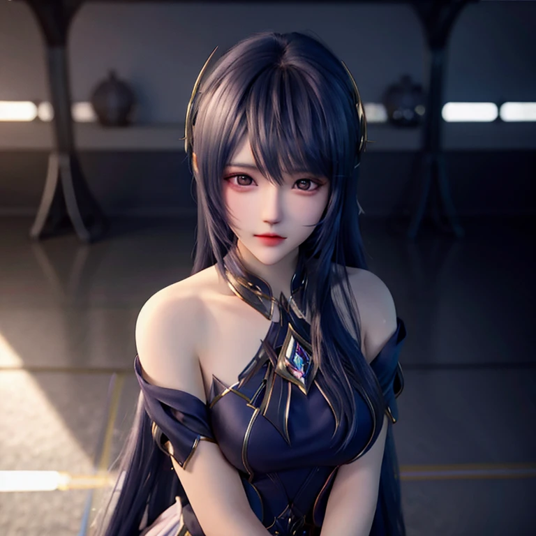 (masterpiece, best quality, official art, film view, wide shot, depth of field, caustics, motion blur, motion lines, speed lines, cinematic, dramatic),(1girl : 1.2), (simple background, white background,: 1.2),(look at viewer: 1.2),(beautiful face: 1.2),
portrait, detailed face,
thighhighs, bare shoulders, hair ornament,
upper body, upper view angle,
CaiEr, (ulzzang-6500-v1.1:0.4)