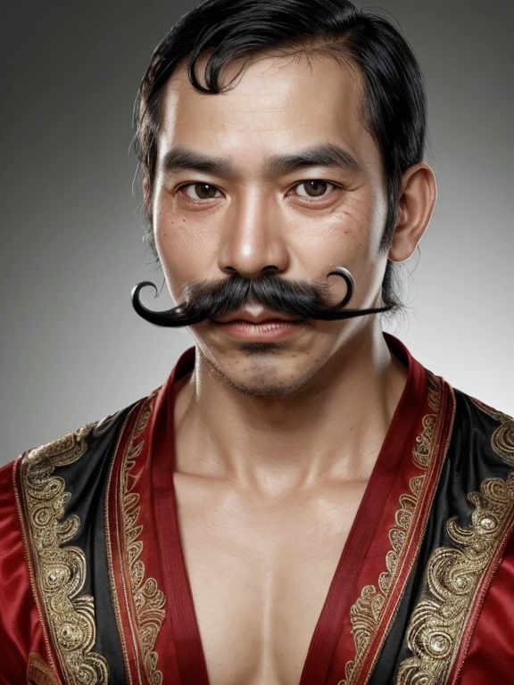 The man with mustache, indonesian culture