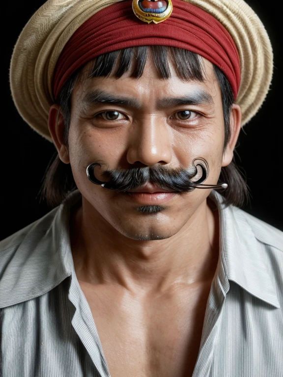 The man with mustache, indonesian culture